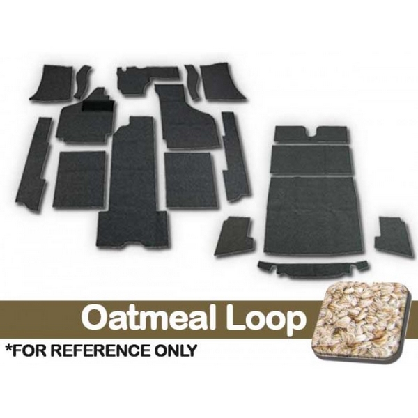Ghia Convertible 1969-74, Carpet Kit 20pc. (With Footrest)